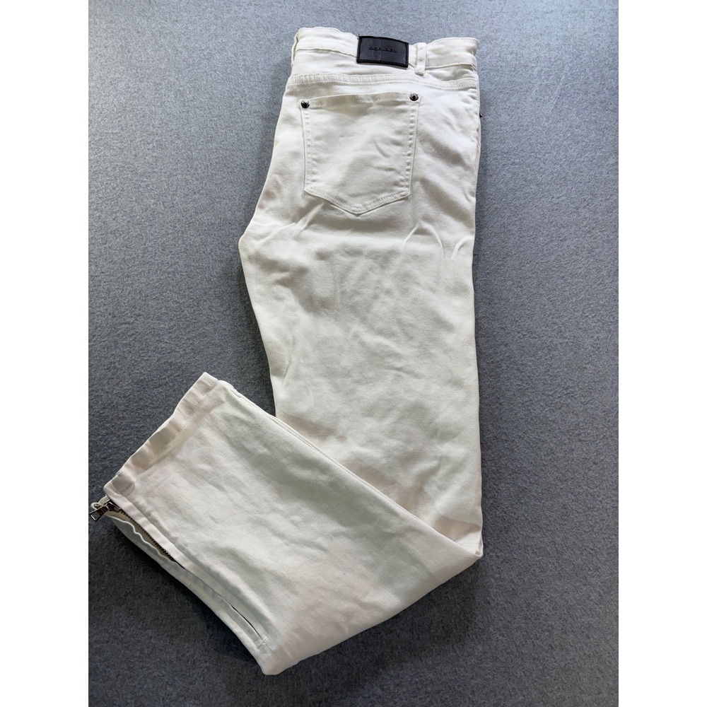 Decibel Mens White Distressed Ankle Zip Denim Jeans Size‎ 42/32 Streetwear